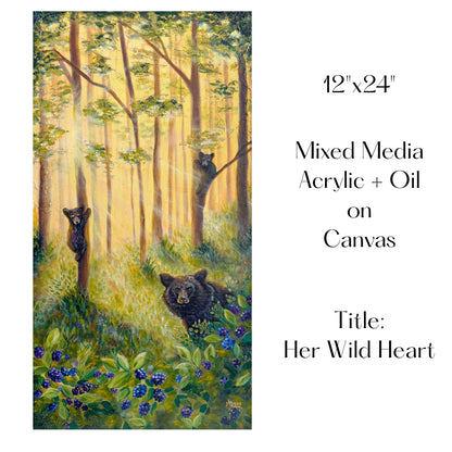 Her Wild Heart - 12x24 Inches on Canvas
