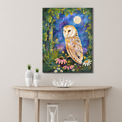 You, Me, + The Moon - 18x24 Inches on Canvas