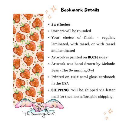 🍓 Sweet Strawberries Bookmark 🍓