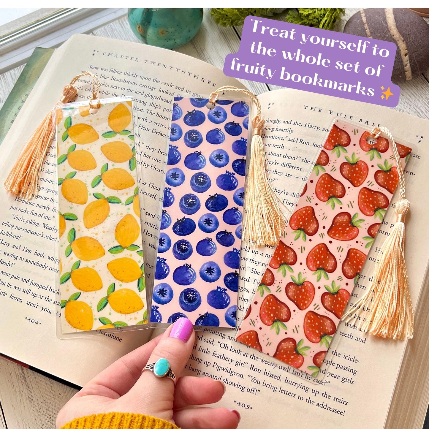 🫐 Cute Blueberries Bookmark 🫐