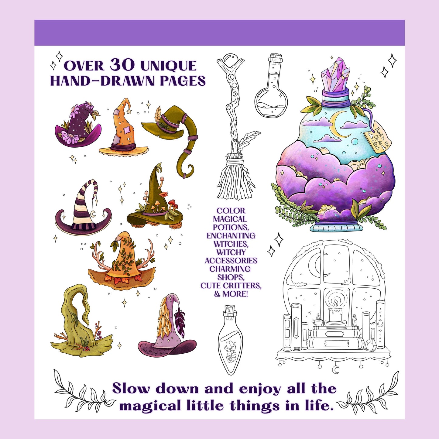 Whimsical Witches Coloring Book DOWNLOAD