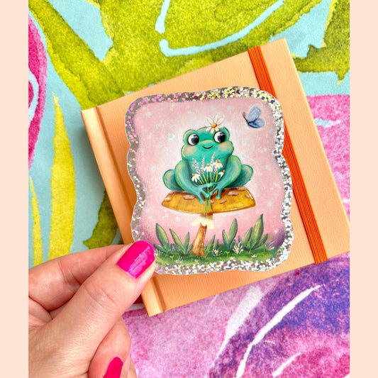 Cute Froggy + Friend Sticker