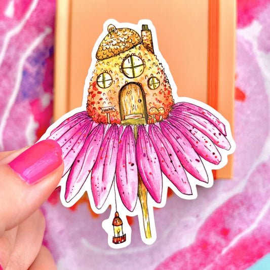 Watercolor Fairy House Sticker