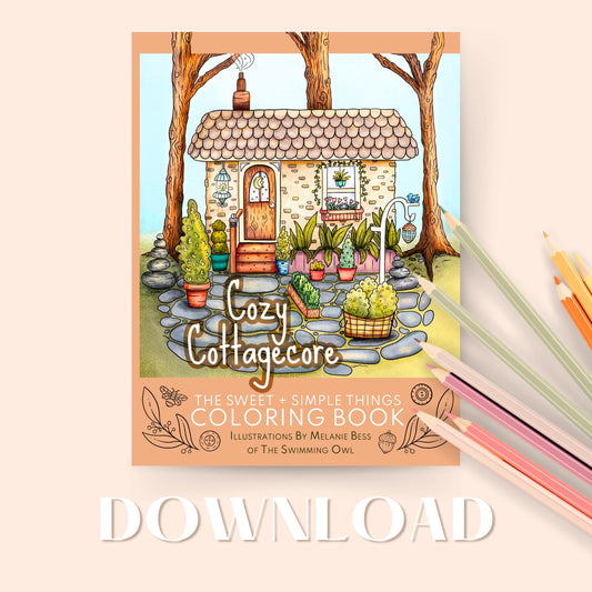 Cozy Cottagecore Coloring Book DOWNLOAD