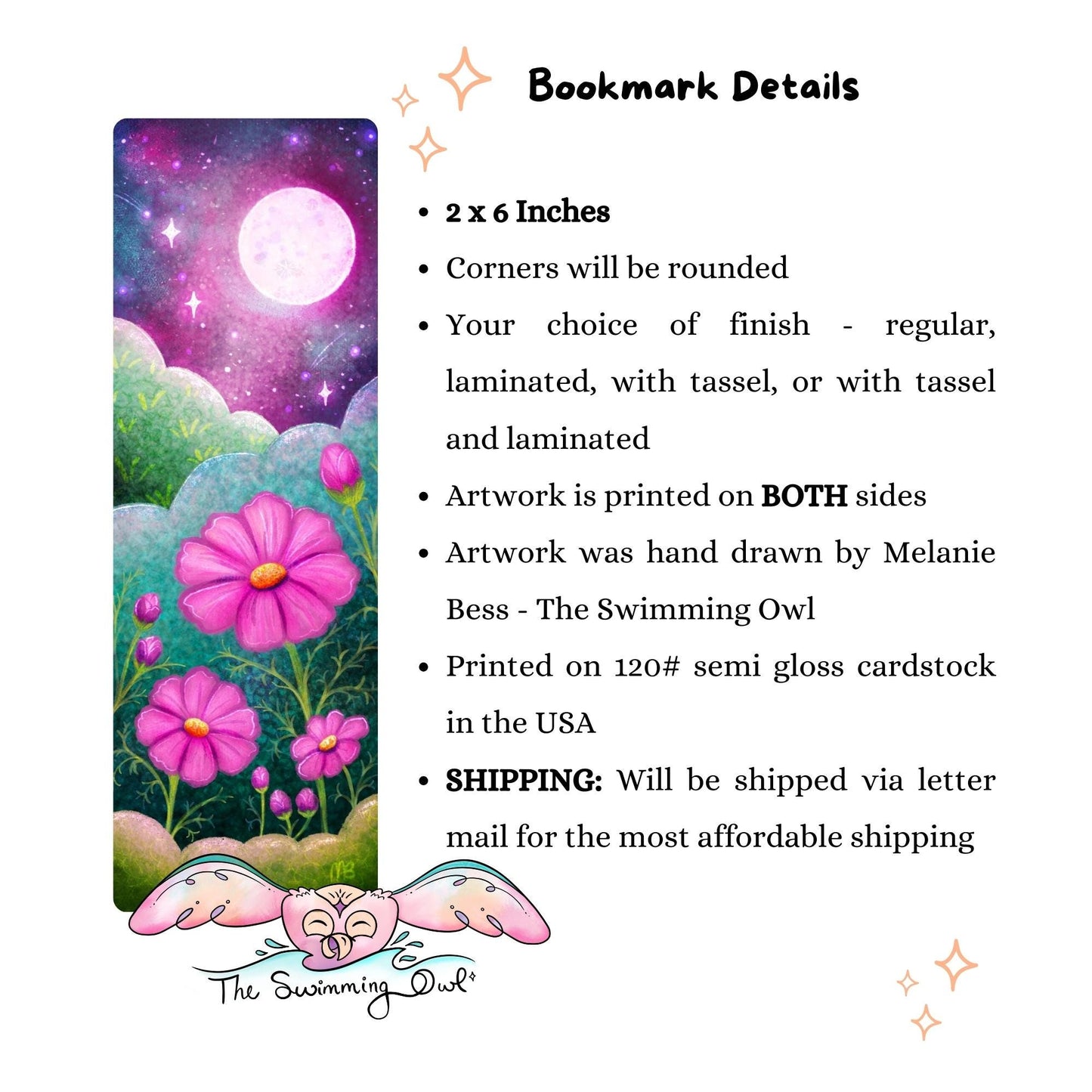 Moonlight Cosmos Bookmark