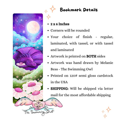 Sleeping in the Wildflowers Dragon Bookmark