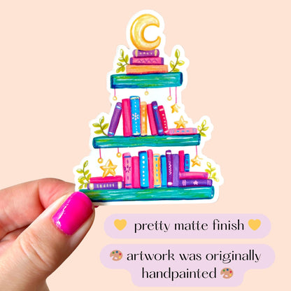 Cute Cosmic Bookshelf Sticker