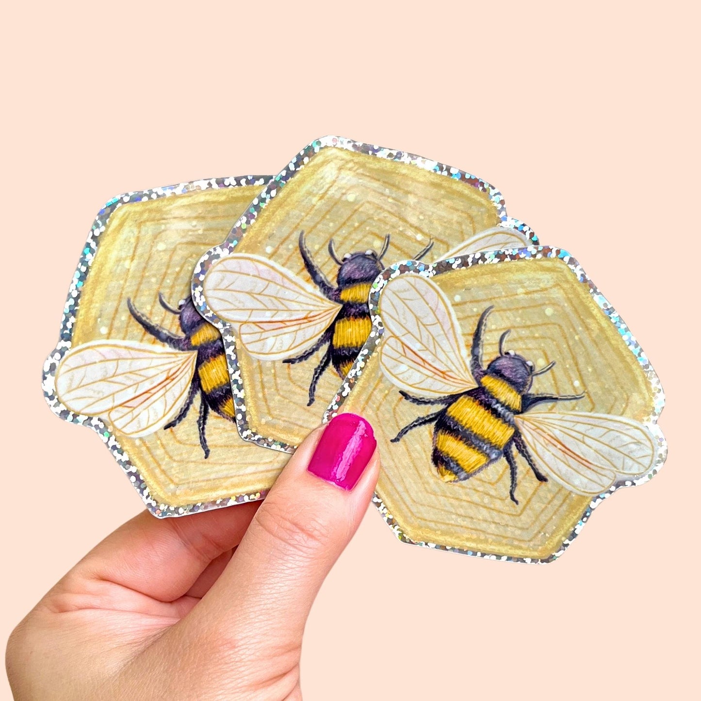 Glitter Bee Sticker