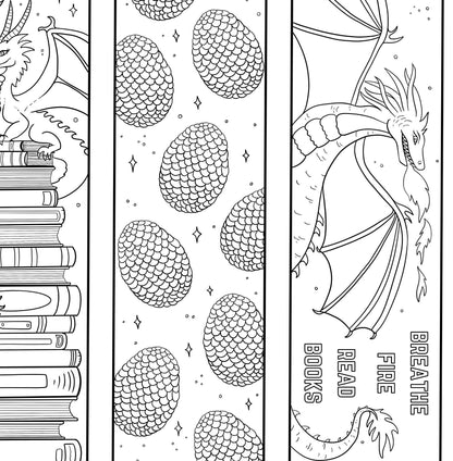 🐉 Dragon Bookmarks Coloring Page Download