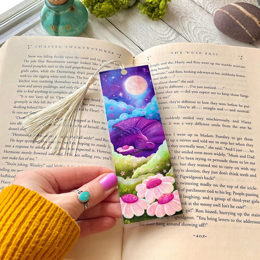 Sleeping in the Wildflowers Dragon Bookmark