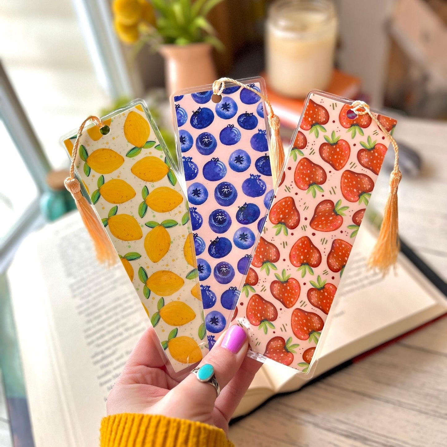 Cute Fruity Bookmark Set of 3