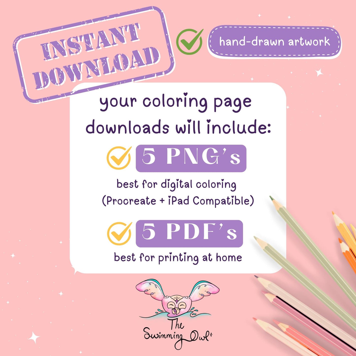 Mini Christmas Coloring Book • 5 Cute Holiday Pages DOWNLOAD