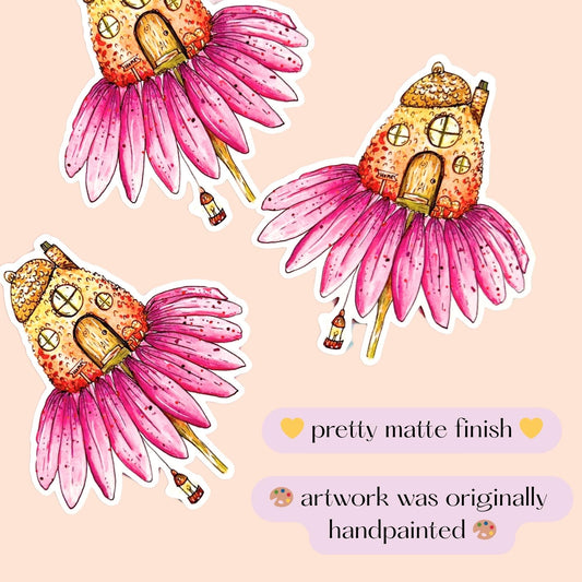 Watercolor Fairy House Sticker