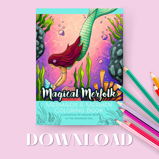 Mermaid Adult Coloring Book DOWNLOAD