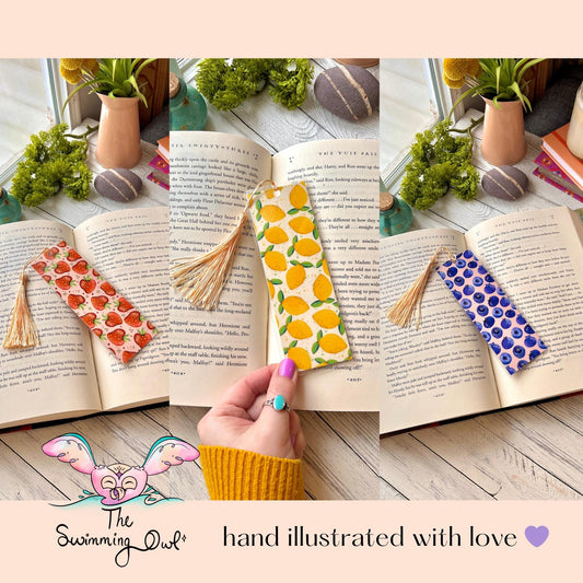 Cute Fruity Bookmark Set of 3