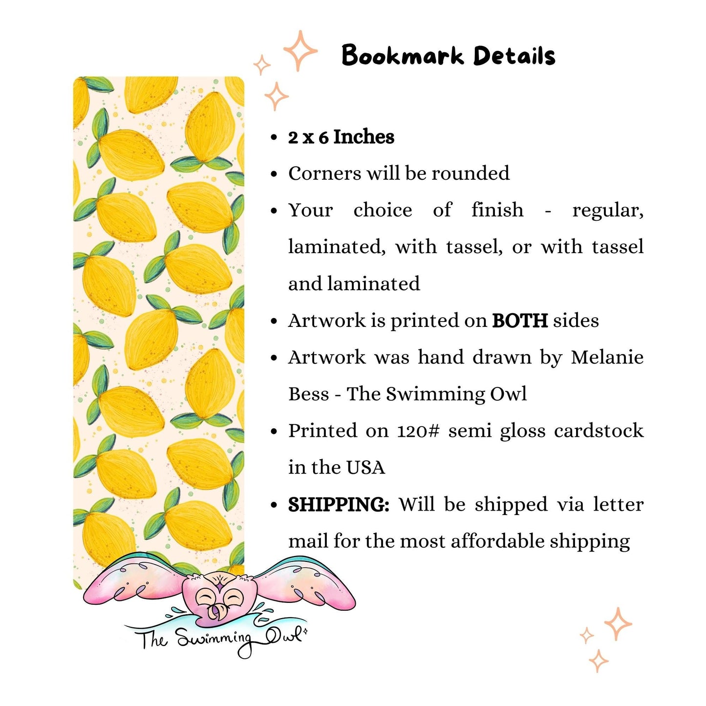 🍋 Pretty Lemons Bookmark 🍋