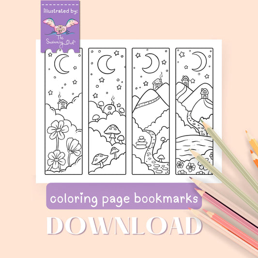 Cute Tiny Homes Bookmarks Coloring Page Download