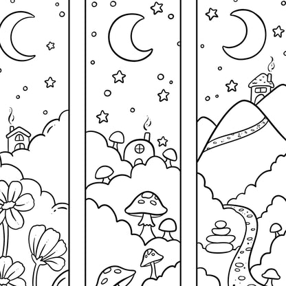 Cute Tiny Homes Bookmarks Coloring Page Download