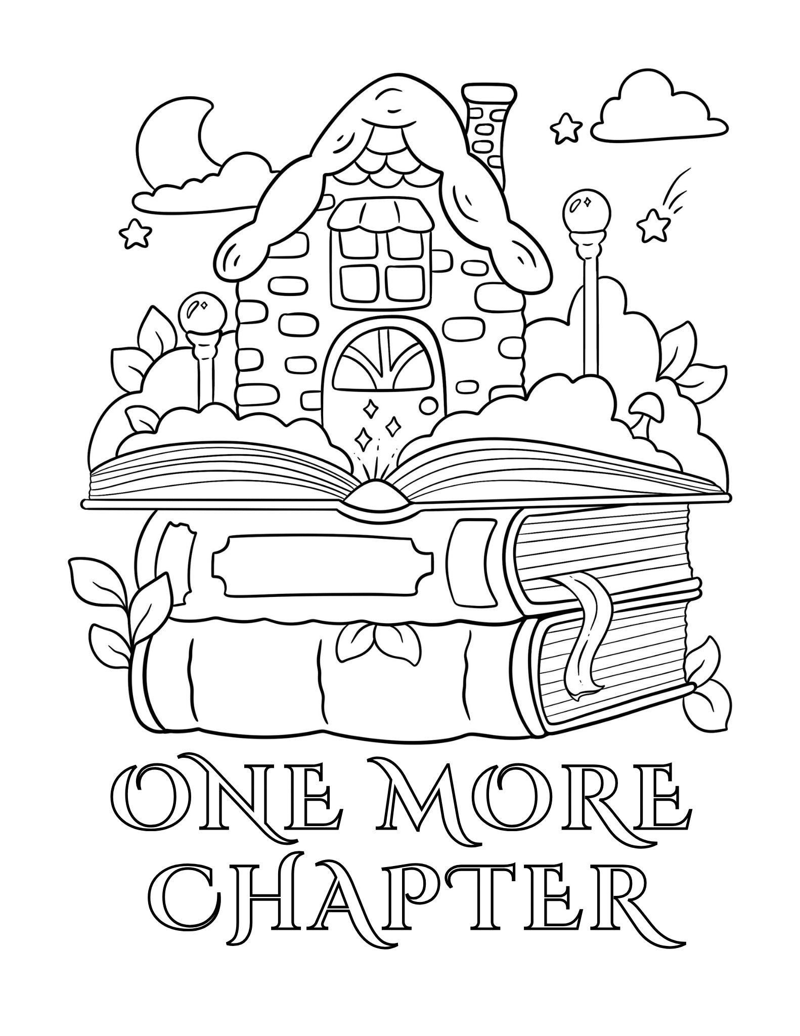 Storybook Coloring Page Download – The Swimming Owl